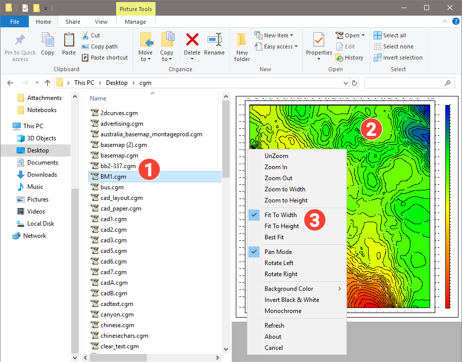 CGM Preview Handler in Windows File Explorer